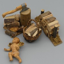 4x HOLZFIGUR ENGEL HACKSTOCK