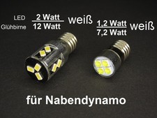 Fahrrad Nabendynamo LED Birnen E10 Frontlicht Rücklicht mit Spannungsregler 2W