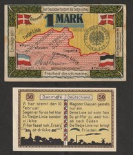 Notgeld, 2 Scheine Tingleff 50Pfennig + 1 Mark, siehe Bilder (A1)