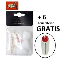 für ZIPPO & Co. - 10% RABATT - Watte - Filz - Docht - Feuersteine GRATIS !