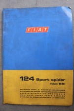 Fiat 124 Sport Spider Ersatzteilkatalog "1970" Ersatzteilliste Werkstattbuch