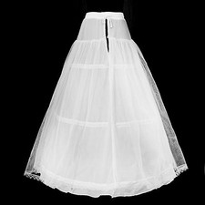 Reifrock Petticoat Unterrock weiß schwarz 2-3 Ringe Gummiband Gr.32-58 Lafairy