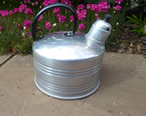 Vintage aluminium wasserkocher - aluminium,