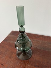 DEPOT GLAS - KERZENLEUCHTER 3 Teile DEKO TRANSPARENT/GRÜN KERZENSTÄNDER