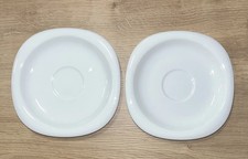 2 x Rosenthal Suomi weiß Unterteller / Untertasse für Espressotasse * Ø 12,5cm