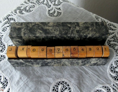 Alte box wäschestempel - box,