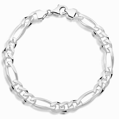 Figaroarmband 7mm 925er silber - figaroarmband,