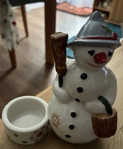 Schneemann mit teelicht halter - mit,