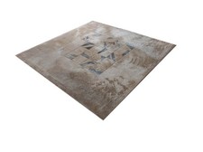 WK-Wohnen Teppich, 2 x 2 m, 100% Schurwolle, siena-farben mit geometr. Muster