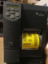 Zebra Z4M Z4M00-0004-5000 Thermal Barcode Label Printer+ Rewinder - No printhead