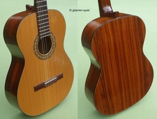 Schöne Vintage 4/4 Konzert-Gitarre Ostertag Mod. 14 Fichte Zebrano Sattel 50 mm!