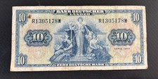 10 DM Schein Banknote von 1949