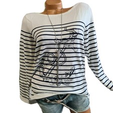 Tom Tailor Pulli Sweatshirt Strick blau weiß gestreift (757) NEU 