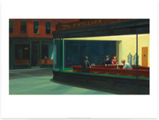 NIGHTHAWKS - Edward Hopper 60x80  Kunstdruck Poster Plakat Bild