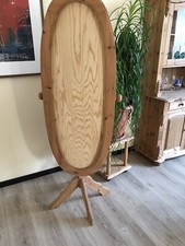 Standspiegel, Holzrahmen, drehbar, edles dänisches Design, Spiegelglas  fehlt