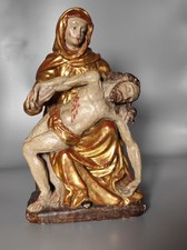 Spätgotische meisterhaft geschnitzte Pieta / Italien / - 16. Jhdt.