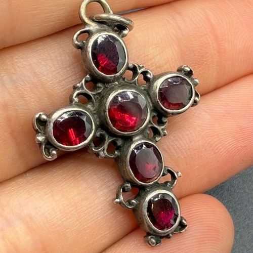 Antikes silber kreuz - kreuz, mit