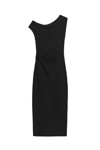 Midi kleid raffungen - midi,