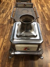 STANGENHERD JUGENDSTIL HERD OFEN AUS METALL EMAILLIERT KÜCHENOFEN ANTIK