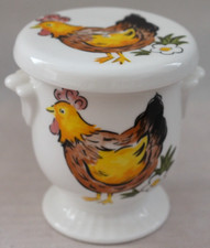 Eiertopf "Hühner" Windsor Porzellan Eierbecher für den Eierauflauf Huhn bunt