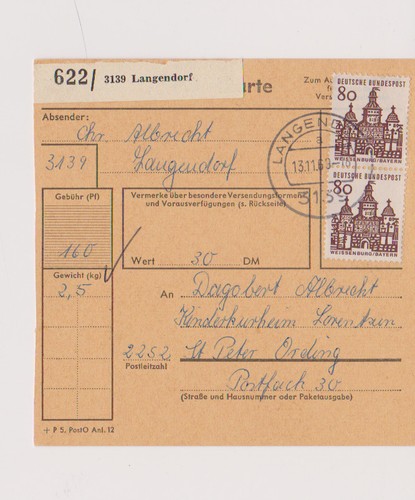 Bund 461 mef paketkarte - mi.,