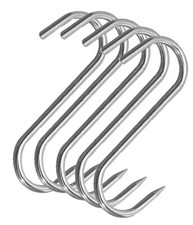 Fleischhaken, Fleischerhaken, Räucherhaken, S-Haken,  3x60mm, Edelstahl