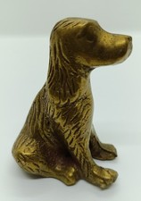 Sitzender Hund aus Messing