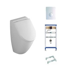 URINAL SUBWAY MIT DECKEL SOFTCLOSE VILLEROY & BOCH KOMPLETT SET VORWANDELEMENT