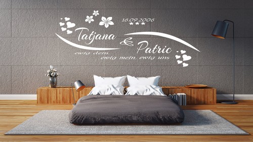 Wandtattoo name wohnzimmer - name,