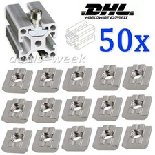 50x Nutensteine Mutter EU2020 M4/M5 Nut6 Gleitmuttern Muttern für Aluprofile
