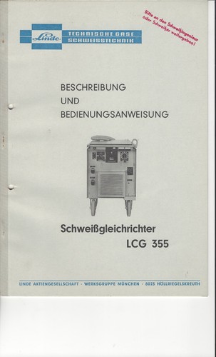 Linde schweißgleichrichter - linde,