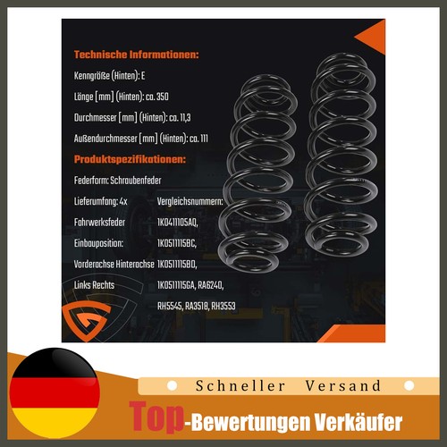 Fahrwerksfedern für golf - fahrwerksfedern, vw