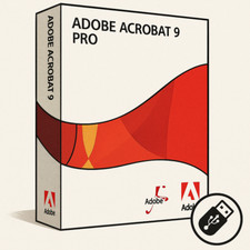 Adobe Acrobat 9 Pro Vollversion • Windows • Retail Lizenz • auf USB-Stick