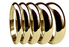 Eheringe 9 kt Gelbgold D-Form