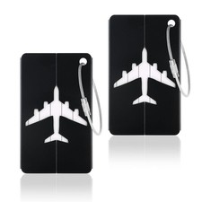 Kofferanhänger 2 Stück Koffer Aluminium Gepäckanhänger Kofferanhänger mit Adr...