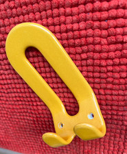 Kleiderhaken Garderobenhaken gelb Keramik 1970er 1980er true Vintage