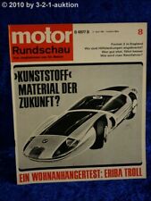 Motor Rundschau 8/67 Eriba Troll Kunststoff