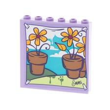 1x Lego Panele 1x6x5 lavendel