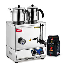 MERAY Elektr Teemaschine Teebereiter Teeautomat Samowar 23 L Kessel mit 2 Kannen