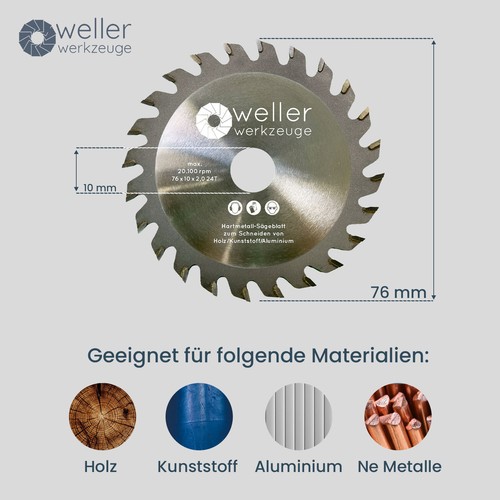 ø76x10mm sägeblatt - Ø76x10mm,