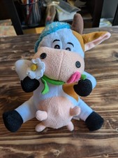 Stofftier - Kuh mit Blume -