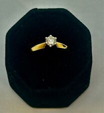 585/-14 kt Gelbgold Solitär Ring, Gr.51, Diamant ca. 0,25ct Antragsring