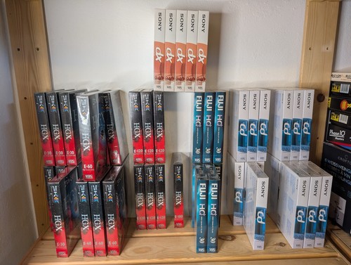 Vhs videokassetten konvolut - vhs,