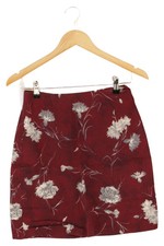 STREET ONE Damen Wickelrock Gr. 38/M Rot Blumenmuster Bohemian Vintage