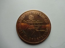 DDR Gedenkmedaille " VIII.Sportfest- XI.Spartakiade Leipzig 1987 " Kupfer