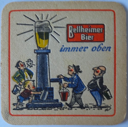 Alter bierdeckel bellheimer - bierdeckel,