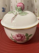 Fürstenberg 02171 Rote Rose Portions Zuckerdose m. Deckel