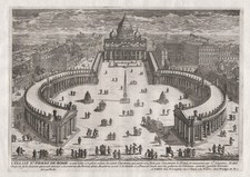 Roma Rome Rom Basilica di San Pietro St. Peter's Perelle Kupferstich engraving