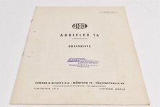 Arri Arriflex 16 Preisliste