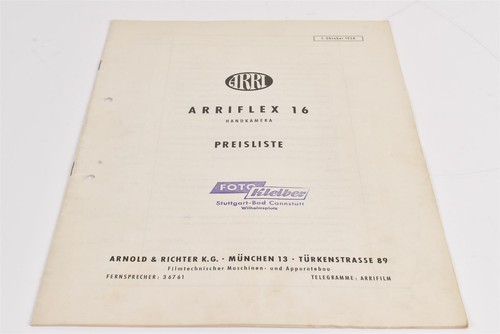 Arri arriflex preisliste - arriflex,